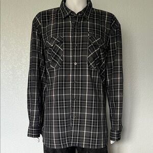 Wrangler Mens 3XL Plaid Western Shirt Long Sleeve Vent Back Ranch Rodeo Work